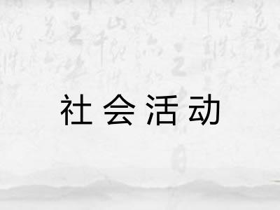 社会活动