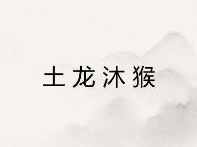 土龙沐猴 土龙沐猴