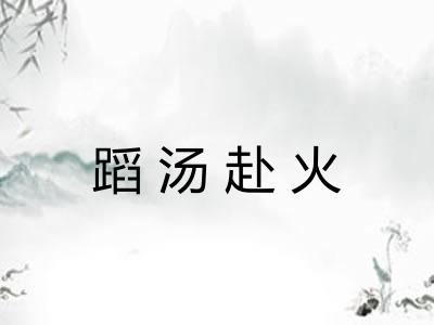 蹈汤赴火 蹈汤赴火