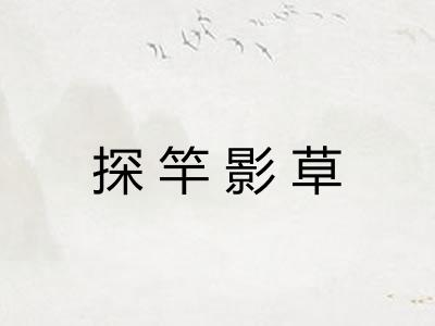 探竿影草 探竿影草