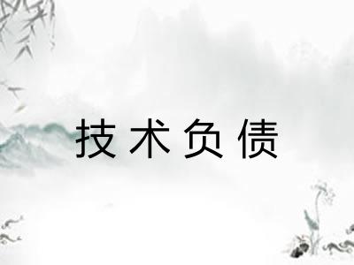 技术负债 技术负债