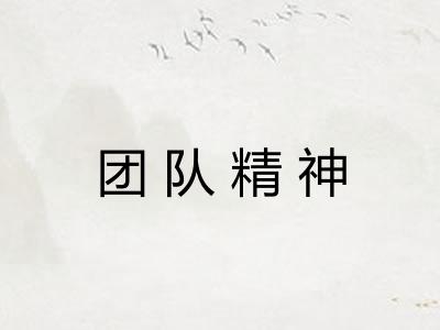 团队精神