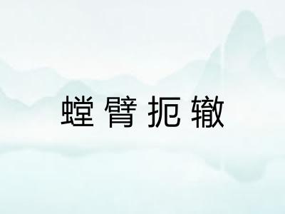 螳臂扼辙 螳臂扼辙