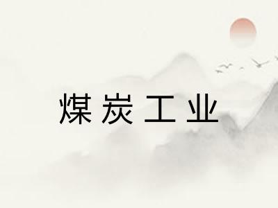 煤炭工业 煤炭工业