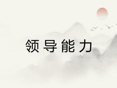 领导能力