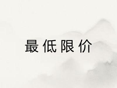 最低限价 最低限价