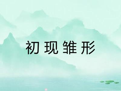 初现雏形