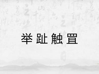 举趾触罝 举趾触罝