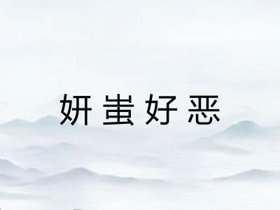 妍蚩好恶 妍蚩好恶