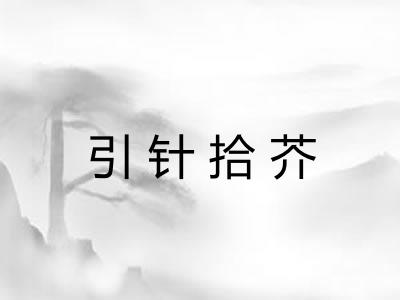 引针拾芥 引针拾芥