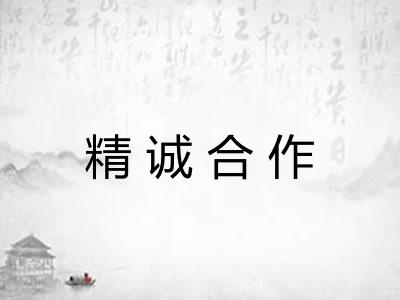 精诚合作 精诚合作
