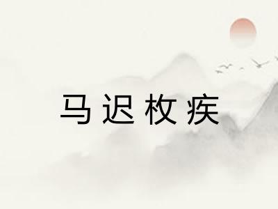 马迟枚疾 马迟枚疾