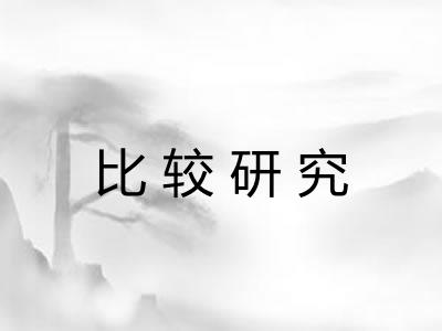 比较研究 比较研究