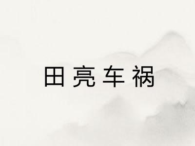 田亮车祸 田亮车祸