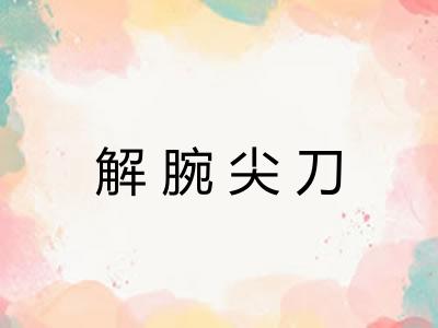 解腕尖刀 解腕尖刀