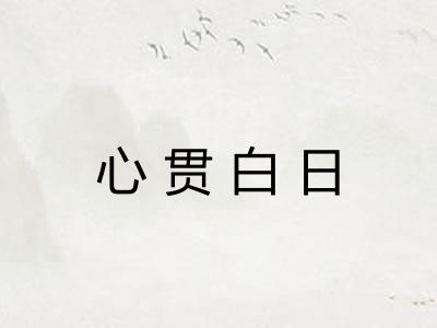 心贯白日