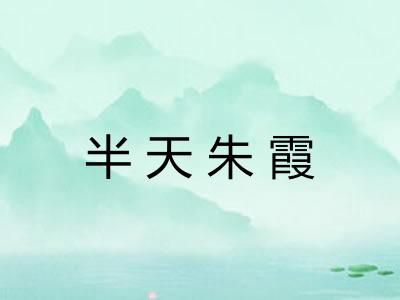 半天朱霞 半天朱霞