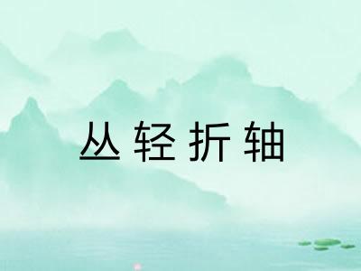 丛轻折轴 丛轻折轴