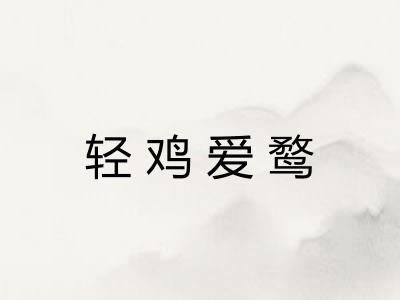 轻鸡爱鹜 轻鸡爱鹜