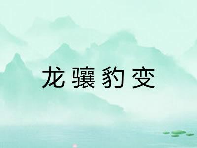 龙骧豹变 龙骧豹变