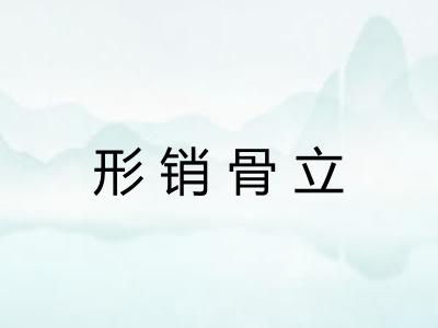 形销骨立 形销骨立