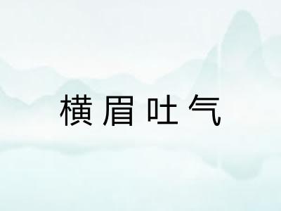 横眉吐气 横眉吐气