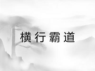 横行霸道 横行霸道
