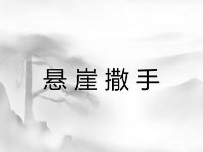 悬崖撒手 悬崖撒手