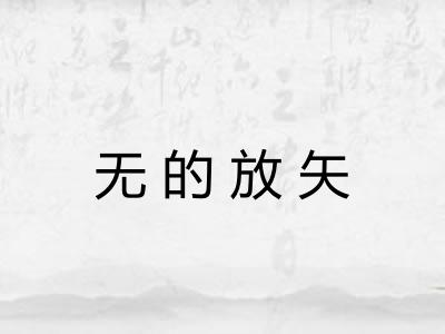 无的放矢