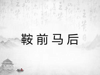 鞍前马后 鞍前马后