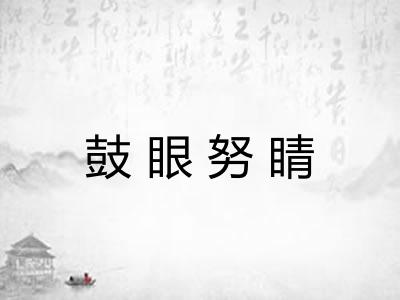 鼓眼努睛 鼓眼努睛