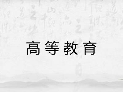 高等教育 高等教育