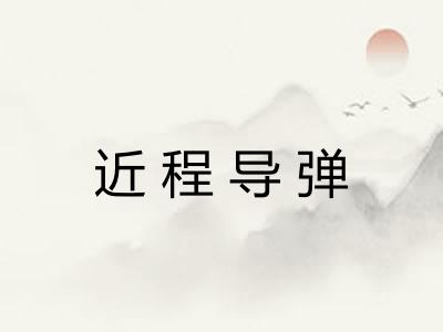 近程导弹 近程导弹