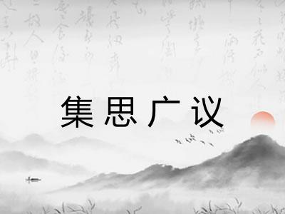 集思广议