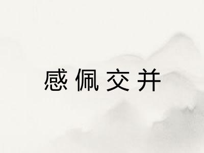 感佩交并 感佩交并