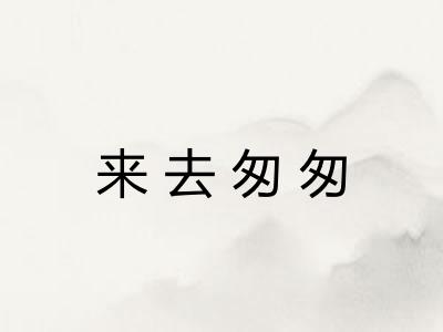 来去匆匆 来去匆匆