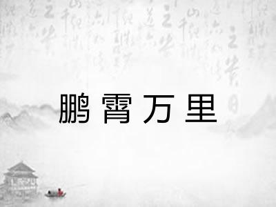 鹏霄万里 鹏霄万里