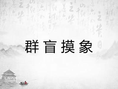 群盲摸象 群盲摸象