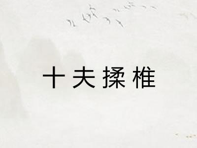 十夫揉椎 十夫揉椎