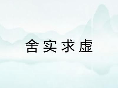 舍实求虚