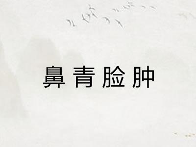 鼻青脸肿 鼻青脸肿