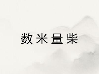 数米量柴 数米量柴