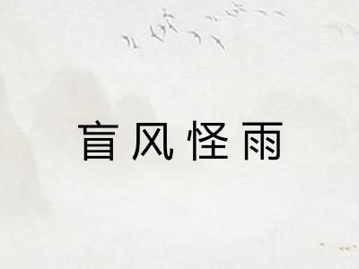 盲风怪雨 盲风怪雨