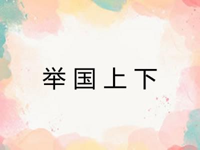 举国上下 举国上下