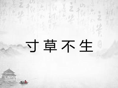 寸草不生