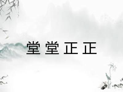堂堂正正