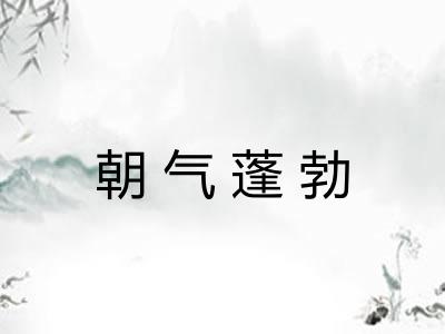 朝气蓬勃 朝气蓬勃