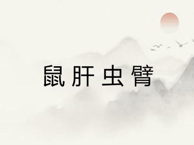 鼠肝虫臂 鼠肝虫臂