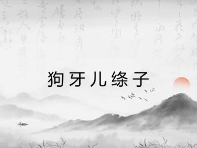 狗牙儿绦子 狗牙儿绦子