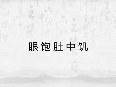 眼饱肚中饥